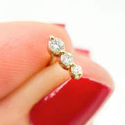 ER413586Y. 14k Solid Yellow Gold Diamonds Dots Studs